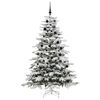 vidaXL K&uuml;nstlicher klappbarer Weihnachtsbaum Wei&szlig; 210 cm PE und PVC