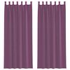 vidaXL Voile Vorh&auml;nge mit Schlaufen 2 Stk. Lila 140x260 cm