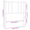 vidaXL Kopfteil Metall Schwarz 90 cm