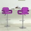 vidaXL Barhocker 2 Stk. Lila Kunstleder