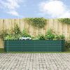 vidaXL Hochbeet Gr&uuml;n 400 x 80 x 81 cm Stahl