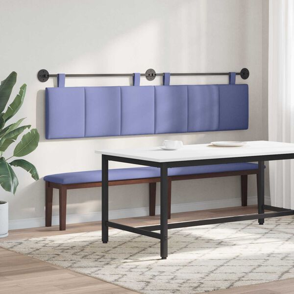 vidaXL H&auml;ngevorderseite Wandmontiert Jeans blau 210 x 55 x 5 cm Stoff