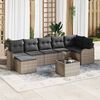 vidaXL Gartensofa-set 8 pcs Grau Poly-Rattan