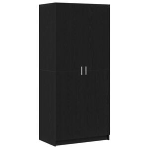vidaXL Kleiderschrank Schwarz Eichen-Optik 80 x 50,5 x 180 cm