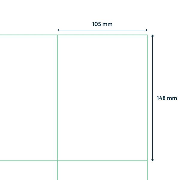 rillprint Selbstklebende Aufkleber Etiketten 105x148 mm 1000 Blatt Wei&szlig;