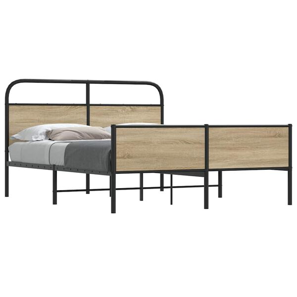vidaXL Metallbett ohne Matratze R&auml;uchereiche 160x200 cm