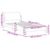 vidaXL Bettgestell "Dover" Schwarz 100x200 cm Stoff