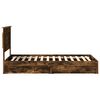 vidaXL Aufbewahrungsbett Ger&auml;ucherte Eiche 90 x 200 cm Holzwerkstoff