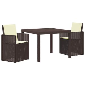 vidaXL Garten Essgruppe 3 stk. Braun und Creme PP