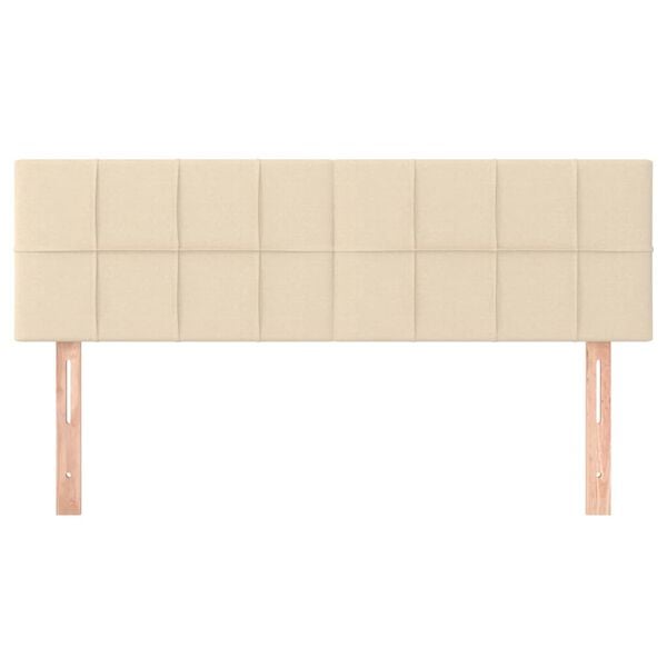 vidaXL Kopfteile 2 Stk. Creme 72x5x78/88 cm Stoff