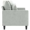 vidaXL 2-Sitzer-Sofa Hellgrau 140 cm Samt