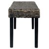 vidaXL Sitzbank 110 cm Schwarz Natur Kubu-Rattan und Massivholz Mahagoni