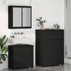 vidaXL Badezimmerm&ouml;bel-Set mit Schubladen 3 pcs Schwarz Holzwerkstoff