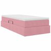 vidaXL Aufbewahrungsbett mit Matratze Rosa 100 x 200 cm Samt