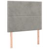 vidaXL Boxspringbett mit Matratze Hellgrau 80x200 cm Samt