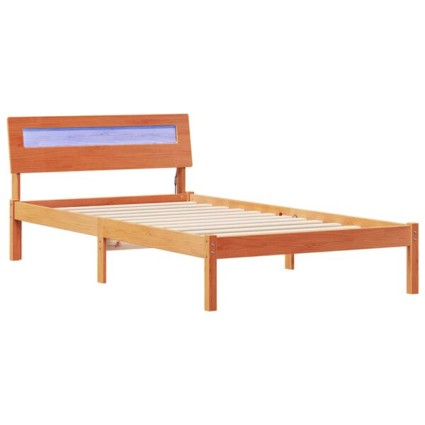 vidaXL Bettrahmen Wachsbraun 100 x 200 cm Massives Kiefernholz