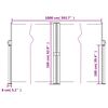vidaXL Seitenmarkise Ausziehbar Creme 160x1000 cm