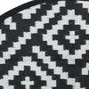 vidaXL Outdoor-Teppich ARAKIL Wei&szlig; und Schwarz &Oslash;160 cm PP