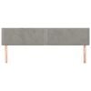vidaXL Kopfteile 2 Stk. Hellgrau 80x5x78/88 cm Samt