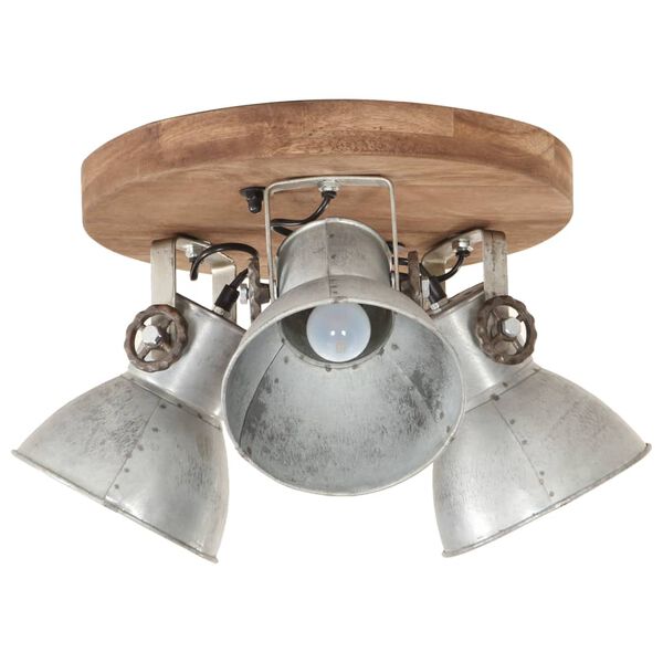 vidaXL Deckenlampe Industriestil 25 W Silbern 42x27 cm E27