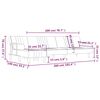 vidaXL Schlafsofa in L-Form Hellgrau 260x140x70 cm Samt
