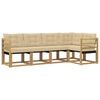 vidaXL Outdoor-Sofagarnitur 5 stk. Wei&szlig; und Beige