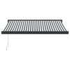 vidaXL Markise Einziehbar Anthrazit und Wei&szlig; 3x2,5 m Stoff & Aluminium