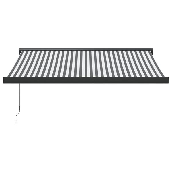 vidaXL Markise Einziehbar Anthrazit und Wei&szlig; 3x2,5 m Stoff & Aluminium