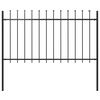 vidaXL Gartenzaun Woerden mit Speerspitze Stahl 170 x 100 cm Schwarz