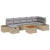 vidaXL Gartensofa-set 8 stk. Beige Poly-Rattan