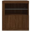 vidaXL Sideboard mit LED-Leuchten Braun Eichen-Optik 60,5x37x67 cm