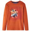 Kinder-Langarmshirt Rostbraun 116