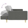 vidaXL Schlafsofa 2-Sitzer mit Fu&szlig;hocker Dunkelgrau Stoff