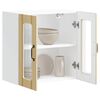 vidaXL K&uuml;chen-H&auml;ngeschrank mit Glast&uuml;r Lucca Sonoma-Eiche Holzwerkstoff