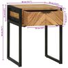 vidaXL Nachttisch Braun 40 x 35 x 50 cm Massivholz Akazie und Metall