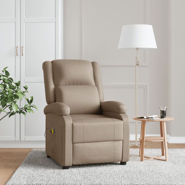 vidaXL Massagesessel Cappuccino-Braun Kunstleder