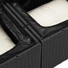 vidaXL Garten-Sofa-Set mit Kissen mit Kissen 10 pcs Schwarz und Creme