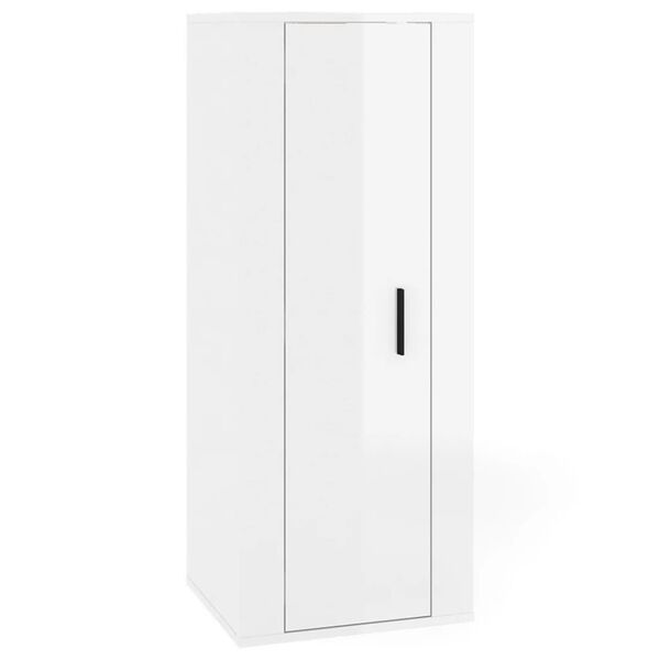 vidaXL TV-Wandschrank Hochglanz-Wei&szlig; 40x34,5x100 cm