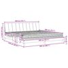 vidaXL Bett mit Matratze "Hanko" Blau 200x200 cm Stoff