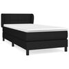 vidaXL Boxspringbett mit Matratze Schwarz 90x190 cm Stoff