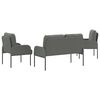 vidaXL Sofagarnituren 3 pcs Dunkelgrau 115 x 56 x 80 cm Sperrholz