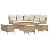 vidaXL M&ouml;belsets 7 stk. Beige und Creme PE-Rattan