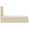 vidaXL Ottoman-Bett mit Matratze Creme 100x200 cm Stoff