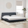 vidaXL Bettgestell mit LED ohne Matratze Dunkelgrau 200x200 cm Samt