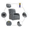 vidaXL Massagesessel Relaxsessel Grau Kunstleder