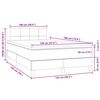 vidaXL Boxspringbett mit Matratze & LED Dunkelgrau 120x190 cm Samt