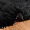 vidaXL Kunstschaffell Teppich Tafalla Schwarz 60 x 90 cm Polyester