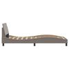 vidaXL Bettgestell mit Kopfteil "Dover" Taupe 90x200 cm Stoff
