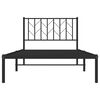 vidaXL Bettgestell mit Kopfteil Metall Schwarz 100x190 cm