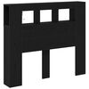 vidaXL LED Kopfteil Schwarz Eichen-Optik 120 x 18,5 x 103,5 cm